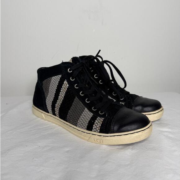 UGG Taylah High-top Sneakers - Black Silver - Size 9 Womens - Picture 4 of 10